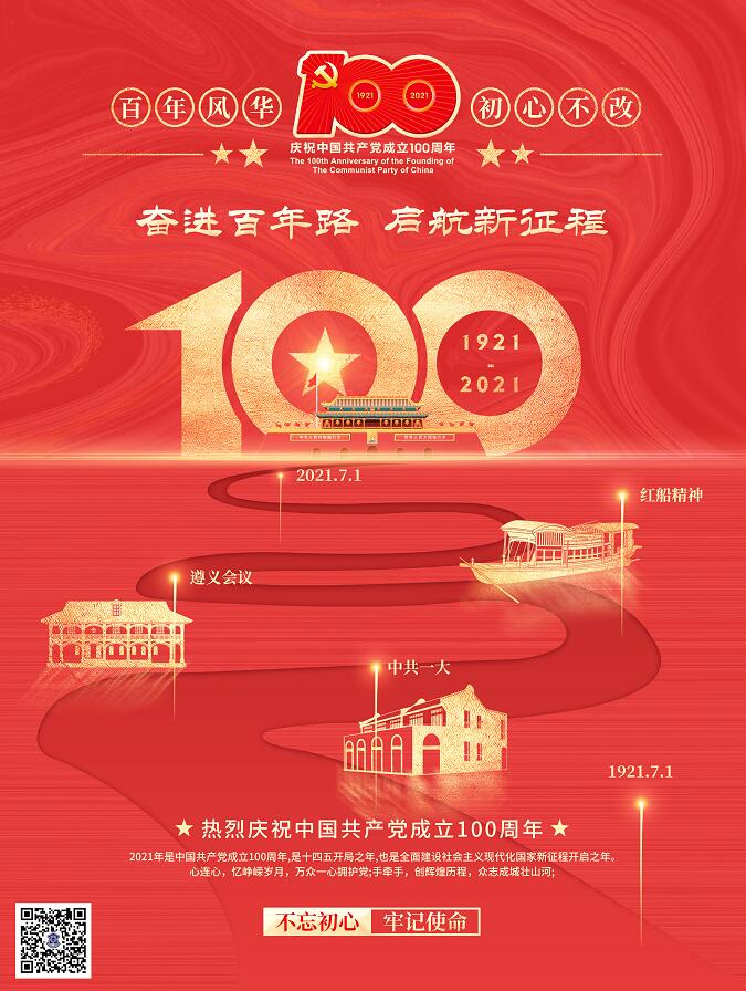 熱烈慶祝中國(guó)共產(chǎn)黨成立100周年